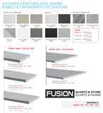 Fusion Shower Jamb Artificial Stone Polished  Vienna Beige 108" x 6" x 15.9mm Manufacturer SKU: SJBGE-108