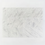 White marble tile with gray veins on a white background