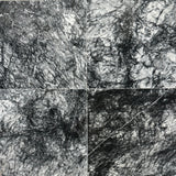Polished Black Silk Marble tile with white veining from Sapphirus Stone in Toronto. Perfect for elegant walls, floors, and luxury design accents.