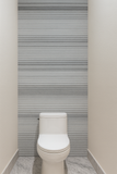 Equator thin fluted marble tile in honed finish from Sapphirus Stone Toronto. Elegant linear wall accent for bathrooms, fireplaces, and feature walls.