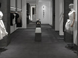 12"x24" , 24"x24" , 24"x48" Ark Black Matte Rectified Concrete Look Porcelain Floor and Wall Tile