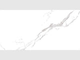 Bianco River polished porcelain tile in white and grey marble look, ideal for bathroom, floor, and backsplash use.