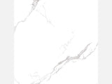 Bianco River polished porcelain tile in white and grey marble look, ideal for bathroom, floor, and backsplash use.