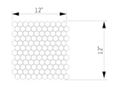 1-inch Grey Matte Hexagon Porcelain Mosaics