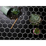1'' BLACK MATT HEXAGONAL PORCELAIN MOSAIC - SAPPHIRUSSTONE