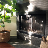 1'' BLACK MATT HEXAGONAL PORCELAIN MOSAIC - SAPPHIRUSSTONE