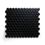 1'' BLACK MATT HEXAGONAL PORCELAIN MOSAIC - SAPPHIRUSSTONE