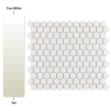 1'' WHITE MATT HEXAGONAL PORCELAIN MOSAIC - SAPPHIRUSSTONE