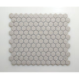 1'' WHITE MATT HEXAGONAL PORCELAIN MOSAIC - SAPPHIRUSSTONE