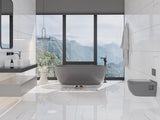 Bianco River polished porcelain tile in white and grey marble look, ideal for bathroom, floor, and backsplash use.