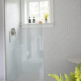 2''X8'' WHITE MATT HERRINGBONE PORCELAIN MOSAIC - SAPPHIRUSSTONE