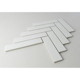2''X8'' WHITE MATT HERRINGBONE PORCELAIN MOSAIC - SAPPHIRUSSTONE