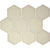 4'' BLACK MATT HEXAGONAL PORCELAIN MOSAIC - SAPPHIRUSSTONE