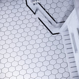 4'' WHITE MATT HEXAGONAL PORCELAIN MOSAIC - SAPPHIRUSSTONE