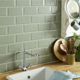 GLOSSY SAGE BEVEL SUBWAY TILE 4''X8'' - SAPPHIRUSSTONE