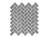 1-inch x 2-inch Ark Anthracite Matte Herringbone Porcelain Mosaics