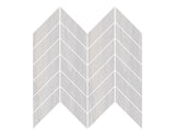 8-inch x 14-inch Urbanwood Light Grey Matte Chevron Wood Look Porcelain Floor and Wall Mosaics