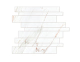 Mellow Gold Glossy Linear Strip Porcelain Mosaics