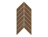 8-inch x 14-inch Urbanwood Oiled Oak Matte Chevron Wood Look Porcelain Floor and Wall Mosaics