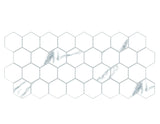 3-inch x 3-inch Statuario Matte Hexagon Porcelain Mosaics