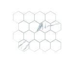 3-inch x 3-inch Statuario Matte Hexagon Porcelain Mosaics