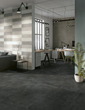 ARK BLACK RECTIFIED PORCELAIN TILE - SAPPHIRUSSTONE