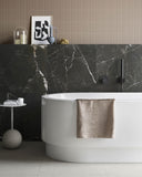 24''x24'' - 24''x48'' St. Laurent Black Matte Rectified Marble Look Porcelain Floor and Wall Tile